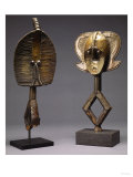 A Mohongwe Reliquary Figure, and a Kota Brass-Covered Reliquary Figure, Mbulu-Ngulu Giclée-Druck