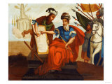 The Lighthouse of Alexandria, the Wonders of the Ancient World. Cuzco School, 18th Century Giclee Print by Jose Agustin Arrieta