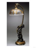 A Bronze and Glass Table Lamp Giclee Print