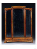 A Carved Mahogany and Mirrored Armoire Giclee Print by Daum 