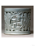 A White Glazed Reticulated Brush Pot, Yi Dynasty, 19th Century Giclee Print A White Glazed Reticulated Brush Pot, Yi Dynasty, 19th Century Giclee Print