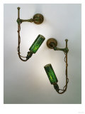 A Pair of Bronze and Leaded Glass Wall Sconces Giclee-trykk av Guiseppe Barovier