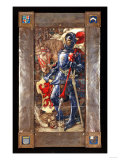 A Tile Panel of St. George and the Dragon in Colours Highlighted in Enamel, 1911 Giclee Print by Adler & Sullivan 