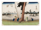Winter View, Hamamatsu, from the Series 'The Fifty-Three Stations of the Tokaido', Circa 1834 Lámina giclée por Ando Hiroshige Winter View, Hamamatsu, from the Series 'The Fifty-Three Stations of the Tokaido', Circa 1834 Lámina giclée por Ando Hiroshige
