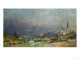 On the Banks of the River Giclee Print by Eugène Boudin