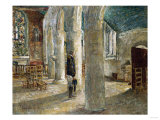 Church Interior, Brittany, 1897 Giclee Print by Childe Hassam