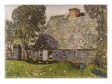 The Old Mulford House, Easthampton, 1917 reproduction procédé giclée par Childe Hassam