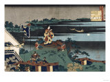 The Exiled Poet Nakamaro', from the Series 'One Hundred Poems as Told by the Nurse', Circa 1838 reproduction procédé giclée par Chokosai Eisho 