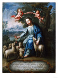 The Good Shepherd, El Buen Pastor, 1765 Giclee Print by Miguel Cabrera