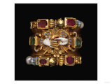A Rare and Important Renaissance Jewelled Gold and Enamel Dated Marriage Ring, Circa 1610 Giclee Print