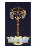 A Gilt Bronze and Glass Chandelier, Circa 1905 reproduction procédé giclée par Franz Arthur Bischoff