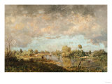 Summer Morning on the Oise River, 1850 Giclee Print by Jean-Baptiste-Camille Corot