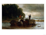 Gathering Sedge, Shrewsbury River, New Jersey, 1879 reproduction procédé giclée par Hendrik Avercamp