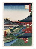 Pagoda of Zojoji, Akabane', from the Series 'One Hundred Views of Famous Places in Edo' reproduction procédé giclée par Ando Hiroshige