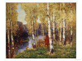 Birches reproduction procédé giclée par Eugène Boudin