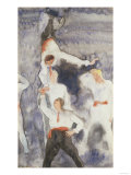 Acrobats, Balancing Act, 1916 Giclee Print by Emilio Boggio