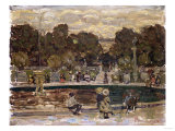 Sailboat Pond, Tuileries Garden Giclee-trykk av Emilio Boggio Sailboat Pond, Tuileries Garden Giclee-trykk av Emilio Boggio