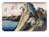 The Lake at Hakone', from the Series 'The Fifty-Three Stations of the Tokaido' reproduction procédé giclée par Ando Hiroshige