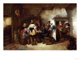 The Card Game reproduction procédé giclée par Eugène Boudin
