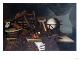 Musical Instruments with a Globe, and a Palette on a Table reproduction procédé giclée par Cristofano Allori