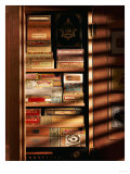 A Hand Made Cedar Armoire Containing Boxed Cigars Giclee Print