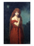A Young Beauty in Red Giclee-trykk av Arnold Boonen
