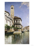 A Venetian Canal Scene, 1885 Giclee-trykk av Arnold Boonen