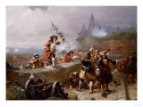 Storming the Battlements Giclee-trykk av John Brett