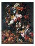 Roses, Dahlias, Convolvulus, a Tulip and Other Flowers, 1689 Giclee-trykk av Sir William Beechey