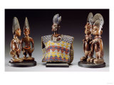 A Group of Male and Female Yoruba Twin Figures Giclee Print