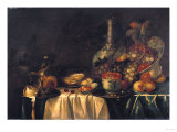 Grapes, Nectarines, Berries and Oysters on a Table reproduction procédé giclée par George Wesley Bellows