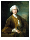 Portrait of Lord Trimleston, Half Length, in a Brown Coat, Leaning on a Ledge, in a Landscape, 1744 Lámina giclée por Cristofano Allori