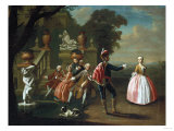 Ladies and Gentlemen Feasting by a Fountain, 1745 Giclee-trykk av Alfred Thompson Bricher Ladies and Gentlemen Feasting by a Fountain, 1745 Giclee-trykk av Alfred Thompson Bricher