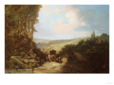 Landscape with Carriage Giclee Print by Leon Bakst