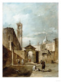 A Capriccio of a Venetian Campo with a Church Beyond Giclee Print by Giovanni Battista Benvenuti A Capriccio of a Venetian Campo with a Church Beyond Giclee Print by Giovanni Battista Benvenuti