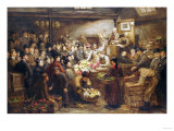 An Edinburgh Flower Market, Circa 1899 Giclee-trykk av John Brett