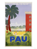 Pau, Circa 1930 Giclee-trykk av Leon Benigni Pau, Circa 1930 Giclee-trykk av Leon Benigni