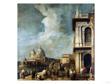 The Entrance to the Grand Canal, Venice, from the Piazetta reproduction procédé giclée par Herri Met De Bles
