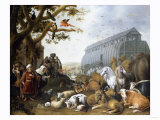 The Animals Entering Noah's Ark, 1650 Giclee-trykk av Giovanni Battista Benvenuti