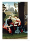 The Holy Family Giclee-trykk av Giovanni Battista Benvenuti