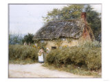 A Thatched Cottage Near Peaslake, Surrey Giclee Print by Helen Allingham