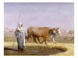 Treading out Wheat in Egypt Giclee-trykk av Joseph Bail