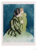 Peasant Mother and Child, Drypoint and Aquatint in Colors, Circa 1894 reproduction procédé giclée par Mary Cassatt