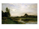 Banks of the Oise, 1875 Giclee-trykk av Thomas Birch Banks of the Oise, 1875 Giclee-trykk av Thomas Birch