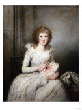Portrait of Lady Boynton, Seated in White Costume with Her Child, in an Interior Giclee Print by Vincente Carducho Portrait of Lady Boynton, Seated in White Costume with Her Child, in an Interior Giclee Print by Vincente Carducho