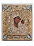 An Enamel and Silver-Gilt Icon of the Virgin Kazanskaya, the Oklad Marked Moscow, 1899-1908 Giclee Print