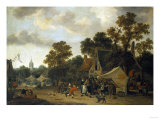 A Fair in a Village Street reproduction procédé giclée par Herri Met De Bles