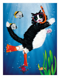 Snorkel Kitty Posters por Peter Powell Snorkel Kitty Posters por Peter Powell