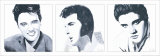 Elvis Triptych Lámina por Bob Celic