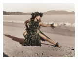 Dance of the Turtle, Hula Girl Lámina por Alan Houghton Dance of the Turtle, Hula Girl Lámina por Alan Houghton